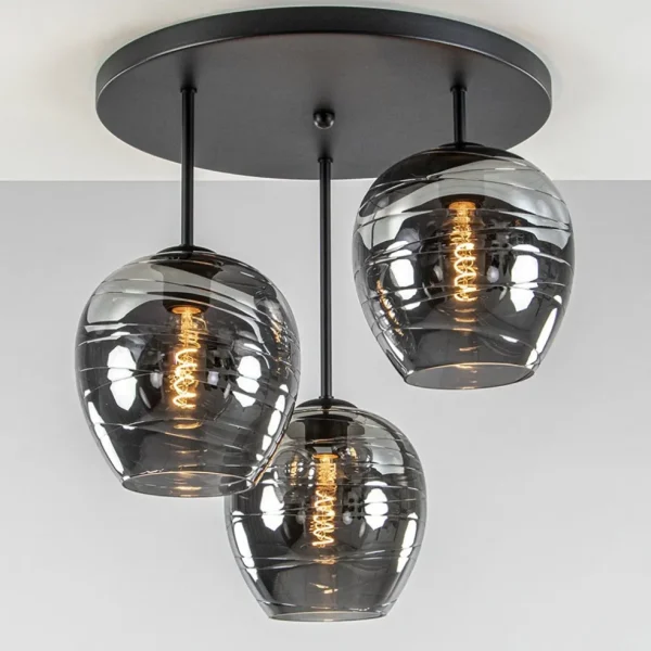 plafondlamp_fantasy_apple_1.webp Sale Straluma Plafondlamp Fantasy Apple 3L zwart/smoke