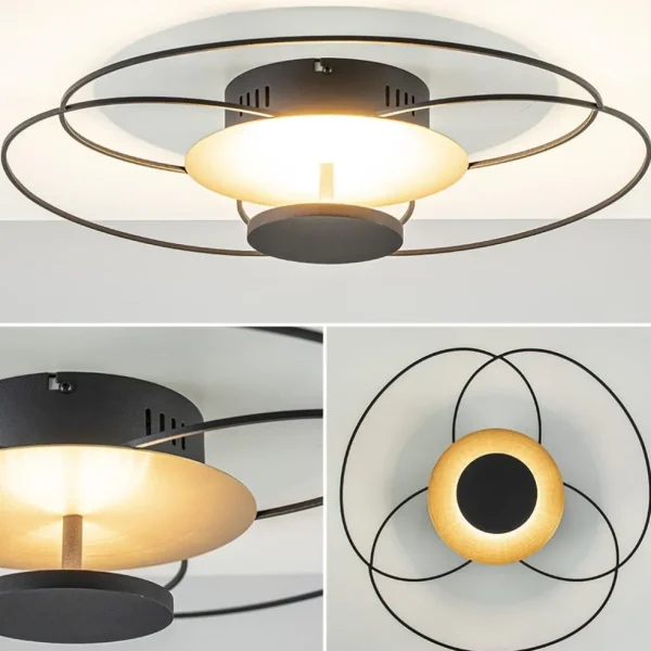 plafondlamp_fiore_zwartgo_1.webp Clearance Straluma Plafondlamp Fiore zwart/goud 3-step dim