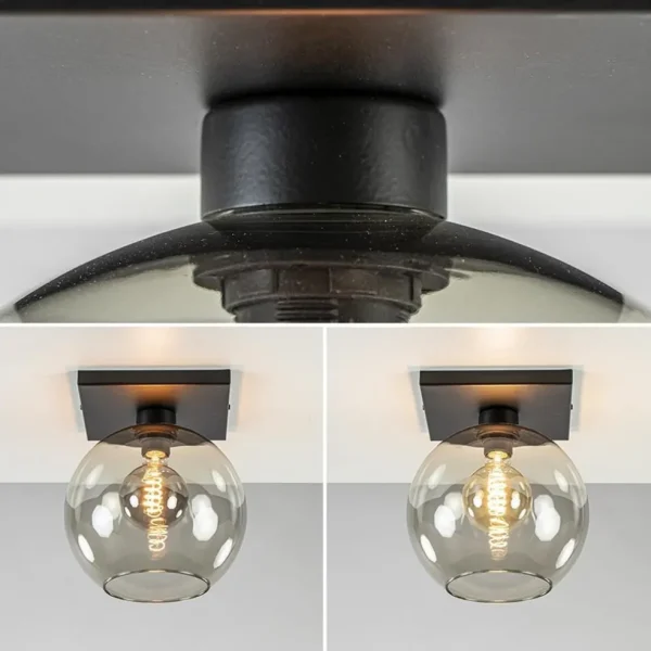 plafondlamp_globe__vierka_3.webp Flash Sale Straluma Plafondlamp Globe 25 vierkant zwart/smoke