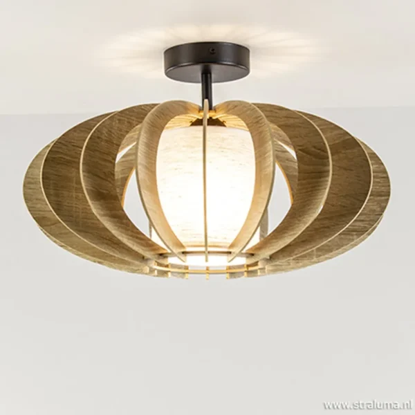 plafondlamp_hout_lamellen_1.webp Discount Straluma Plafondlamp hout lamellen klein