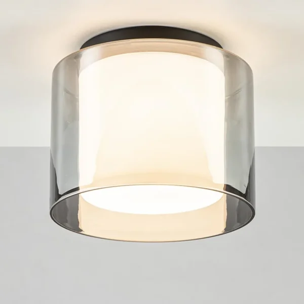 plafondlamp_ice_cm_zwarts_1.webp Flash Sale Straluma Plafondlamp Ice 23cm zwart/smoke IP44