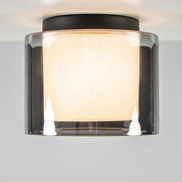 plafondlamp_ice_cm_zwarts_2.webp Flash Sale Straluma Plafondlamp Ice 23cm zwart/smoke IP44