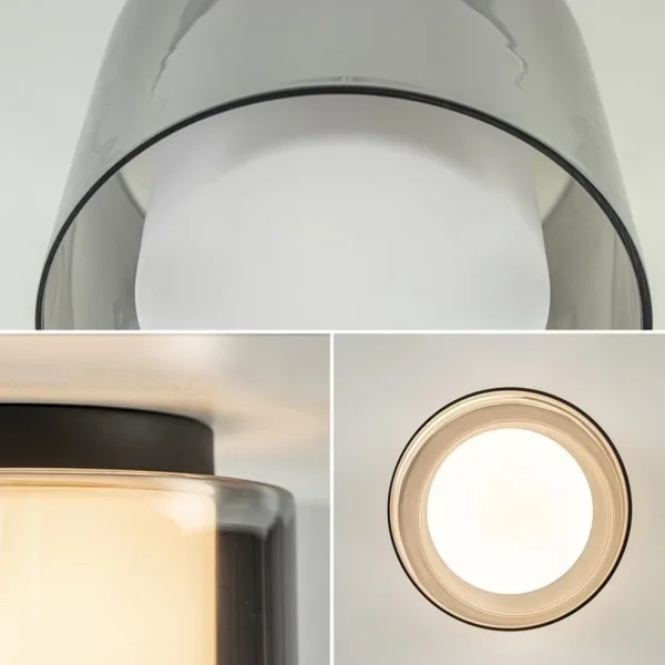 plafondlamp_ice_cm_zwarts_3.webp Flash Sale Straluma Plafondlamp Ice 23cm zwart/smoke IP44