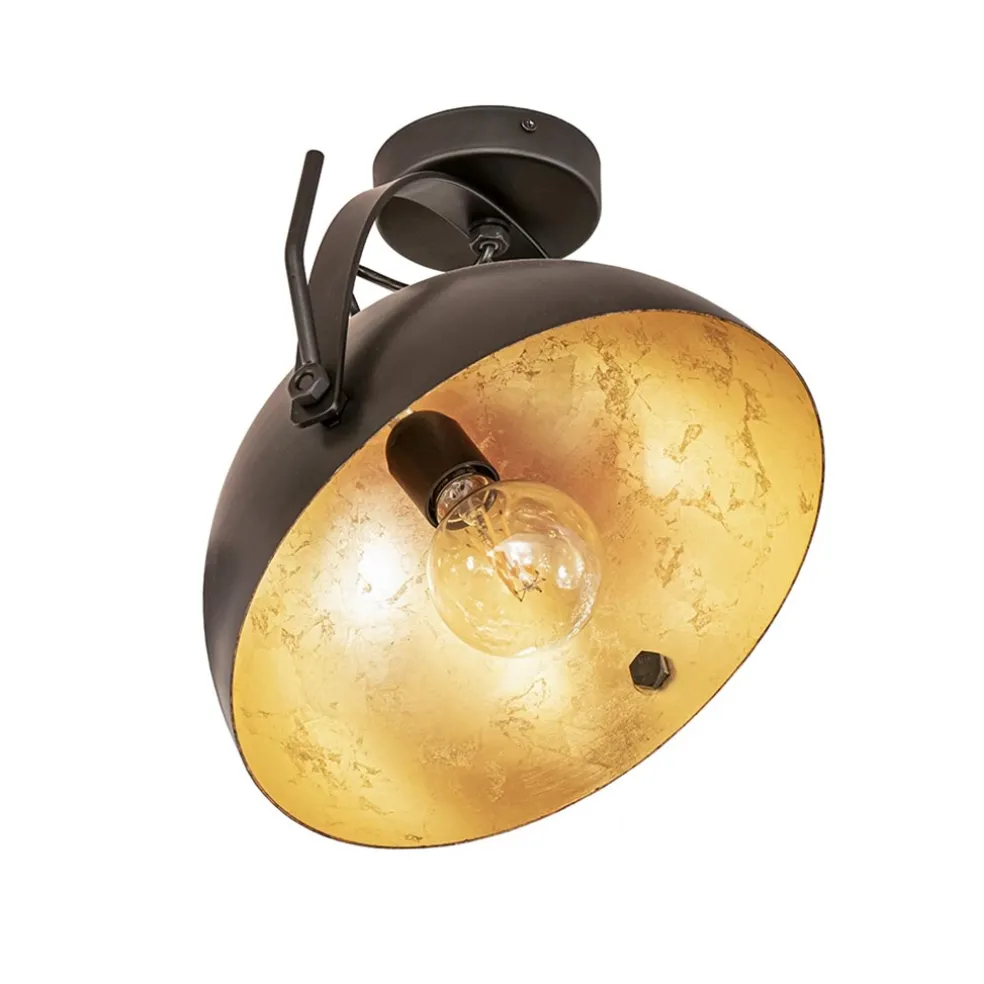 plafondlamp_koepel__cm_gu_0.webp Clearance Straluma Plafondlamp koepel 30 cm gunmetal/goldleaf