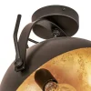 Clearance Straluma Plafondlamp koepel 30 cm gunmetal/goldleaf