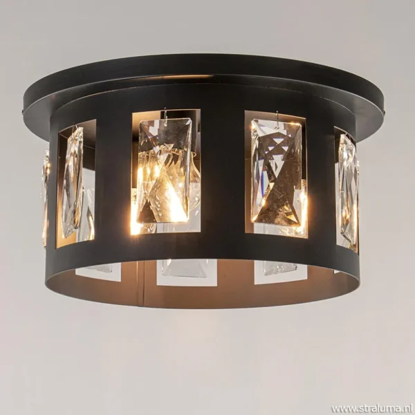 plafondlamp_kristall_blac_1.webp Hot Straluma Plafondlamp Kristall Black met pegels