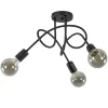 plafondlamp_krul_l_zwart__0.webp Best Straluma Plafondlamp Krul 3L zwart ex. e27 lb.