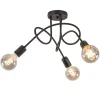 plafondlamp_krul_l_zwart__1.webp Best Straluma Plafondlamp Krul 3L zwart ex. e27 lb.