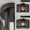 Discount Straluma Plafondlamp 3L zwart/goud cilinder geperforeerd