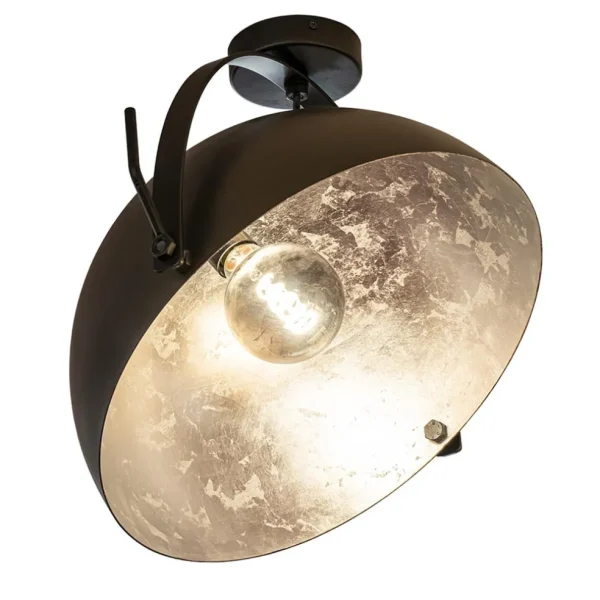 plafondlamp_larino_gunmet_1.webp Best Straluma Plafondlamp Larino gunmetal/silverleaf 40 cm