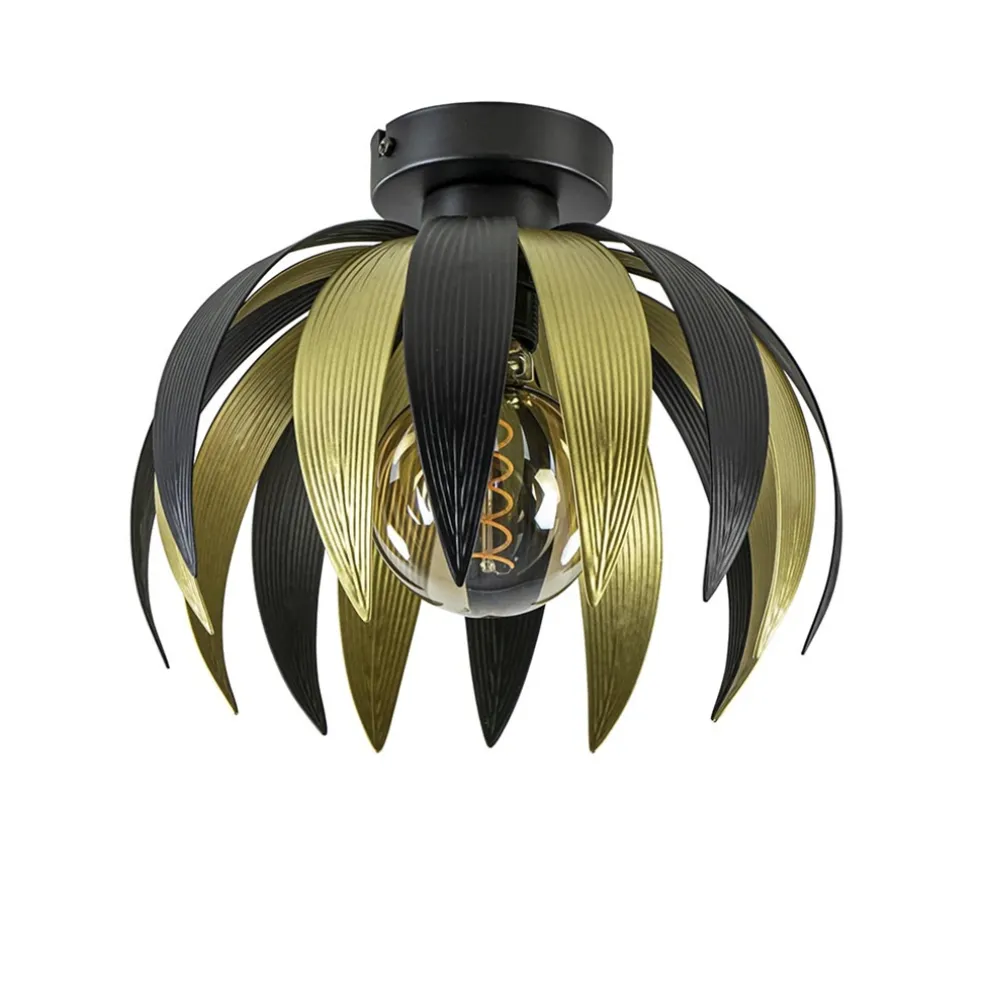 plafondlamp_leaves_zwartg_0.webp Store Straluma Plafondlamp leaves zwart/goud