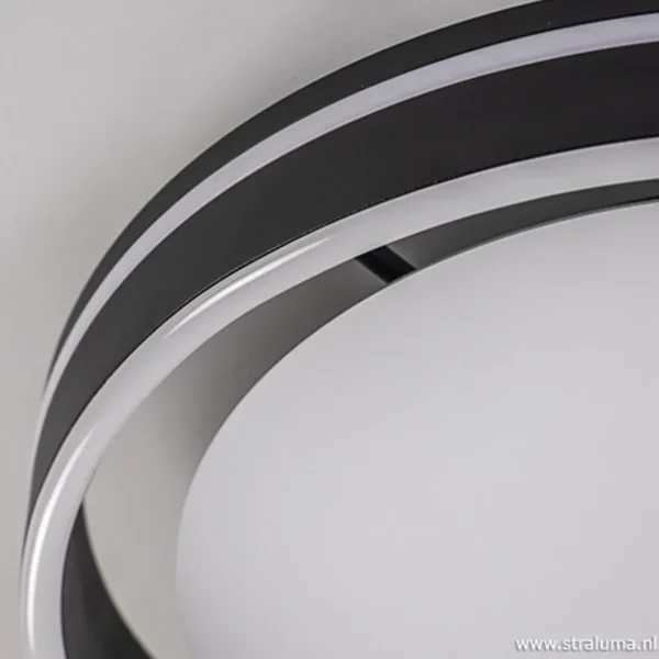 plafondlamp_led_cirkel_zw_2.webp Shop Straluma Plafondlamp Led Cirkel zwart/wit