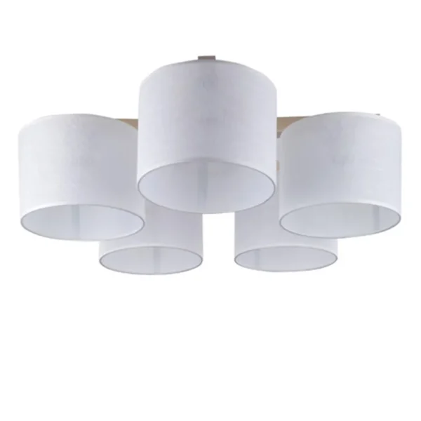 plafondlamp_lichts_houtci_0.webp Shop Straluma Plafondlamp 5-lichts hout/cilinderkap wit