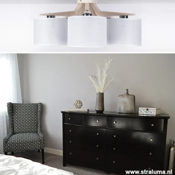 plafondlamp_lichts_houtci_4.webp Shop Straluma Plafondlamp 5-lichts hout/cilinderkap wit