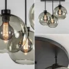 Flash Sale Straluma Plafondlamp 3-lichts zwart + smoke glas 25cm
