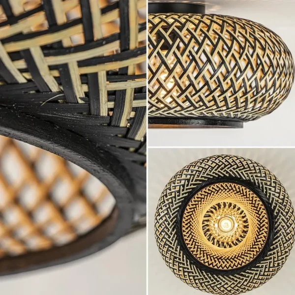 plafondlamp_maze_bamboezw_3.webp Best Straluma Plafondlamp Maze bamboe/zwart 40cm