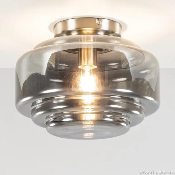 plafondlamp_nikkel__smoke_1.webp Fashion Straluma Plafondlamp nikkel + smoke glas