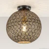 plafondlamp_oronero_bol_z_1.webp Shop Straluma Plafondlamp Oronero bol zwart/goud 30cm