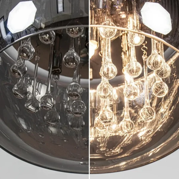 plafondlamp_pearl_raindro_2.webp Fashion Straluma Plafondlamp Pearl Raindrops smokey glas