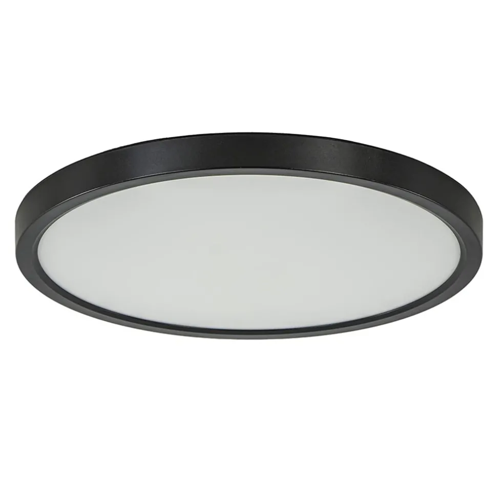 plafondlamp_piatto__zwart_0.webp New Straluma Plafondlamp Piatto 30 zwart + bew.sensor