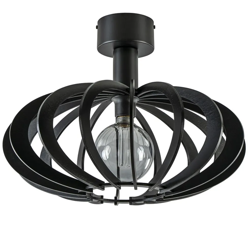 plafondlamp_plywood_zwart_0.webp Discount Straluma Plafondlamp Plywood zwart hout