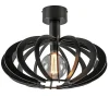plafondlamp_plywood_zwart_1.webp Discount Straluma Plafondlamp Plywood zwart hout