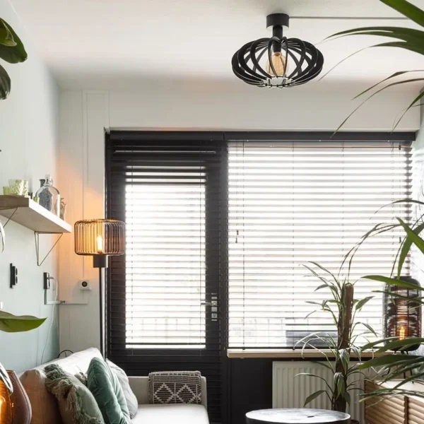 plafondlamp_plywood_zwart_4.webp Discount Straluma Plafondlamp Plywood zwart hout