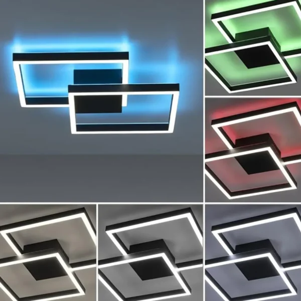 plafondlamp_qmarko_smart__2.webp Store Straluma Plafondlamp Q-Marko smart vierk.zwart rgb/cct
