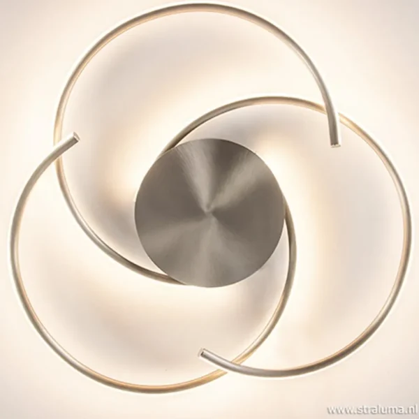 Outlet Straluma Plafondlamp Reverso nikkel 3-switchdim