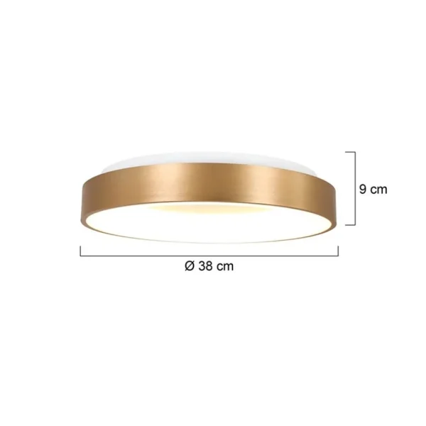 Best Sale Straluma Plafondlamp Ringlede 38cm matgoud