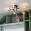 Discount Straluma Plafondlamp Sticks 6L zwart/goud