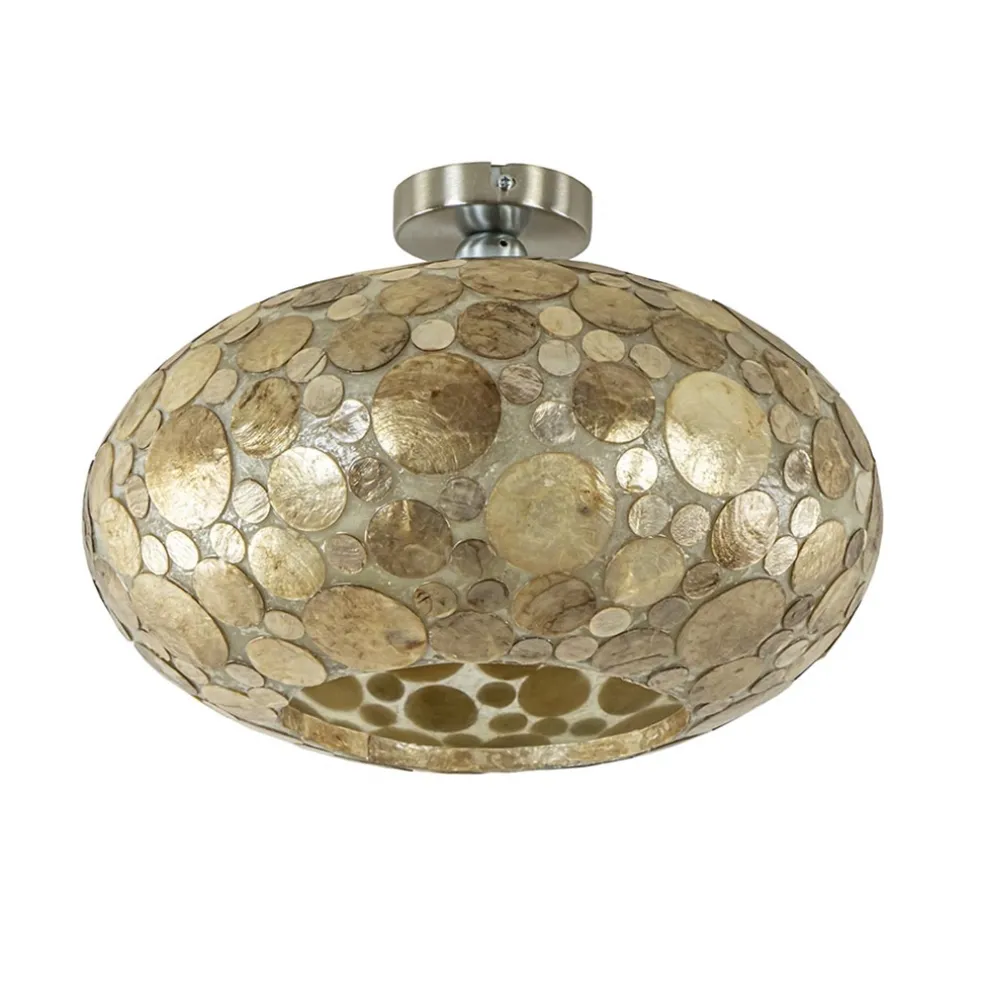 plafondlamp_ufo_goud_sche_0.webp Fashion Straluma Plafondlamp Ufo goud schelpen 40cm