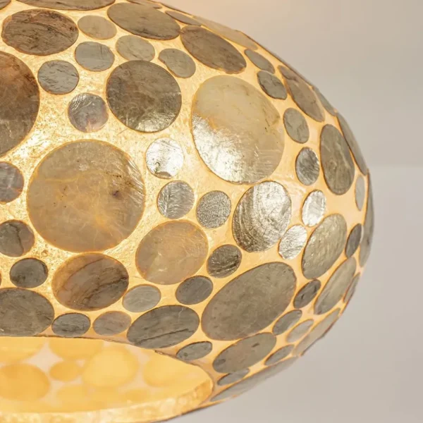 plafondlamp_ufo_goud_sche_2.webp Fashion Straluma Plafondlamp Ufo goud schelpen 40cm