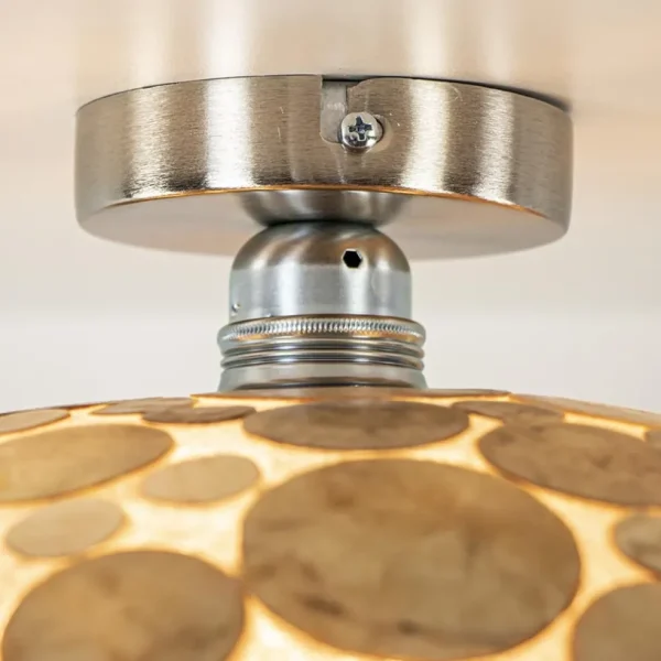 plafondlamp_ufo_goud_sche_3.webp Fashion Straluma Plafondlamp Ufo goud schelpen 40cm