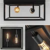 Shop Straluma Plafondlamp vierkant zwart open frame