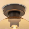 plafondlamp_zwart_met_amb_2.webp Discount Straluma Plafondlamp zwart met amber glas 20 cm