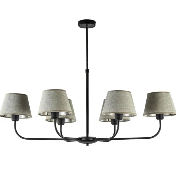 plafondlamp_zwart_met_bei_0.webp New Straluma Plafondlamp zwart met beige kapjes