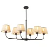 plafondlamp_zwart_met_bei_1.webp New Straluma Plafondlamp zwart met beige kapjes
