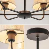 plafondlamp_zwart_met_bei_3.webp New Straluma Plafondlamp zwart met beige kapjes