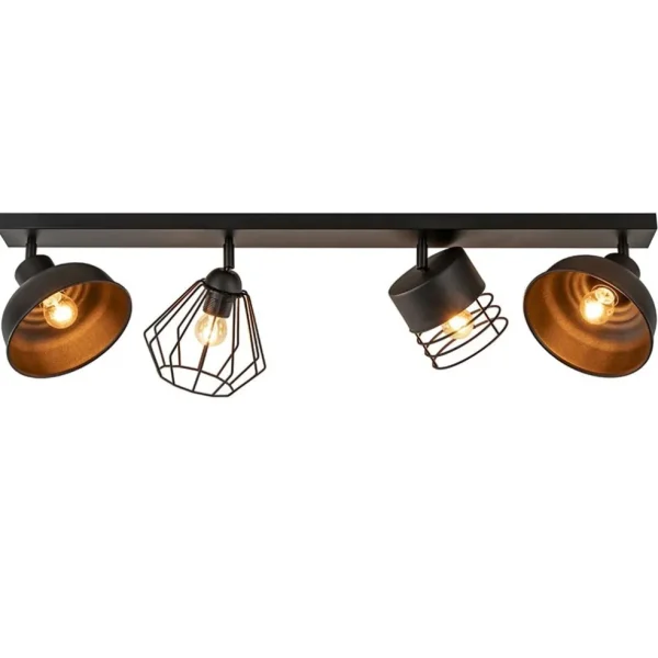 plafondlamp_zwart_met_ver_2.webp Sale Straluma Plafondlamp zwart met verschillende kappen