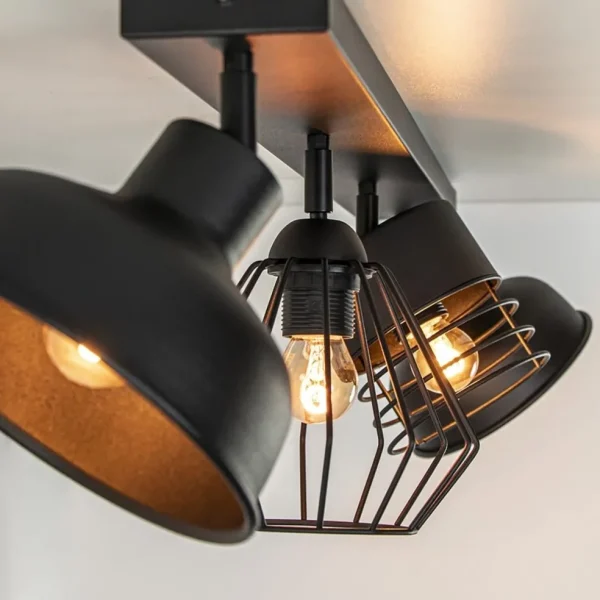 plafondlamp_zwart_met_ver_3.webp Sale Straluma Plafondlamp zwart met verschillende kappen
