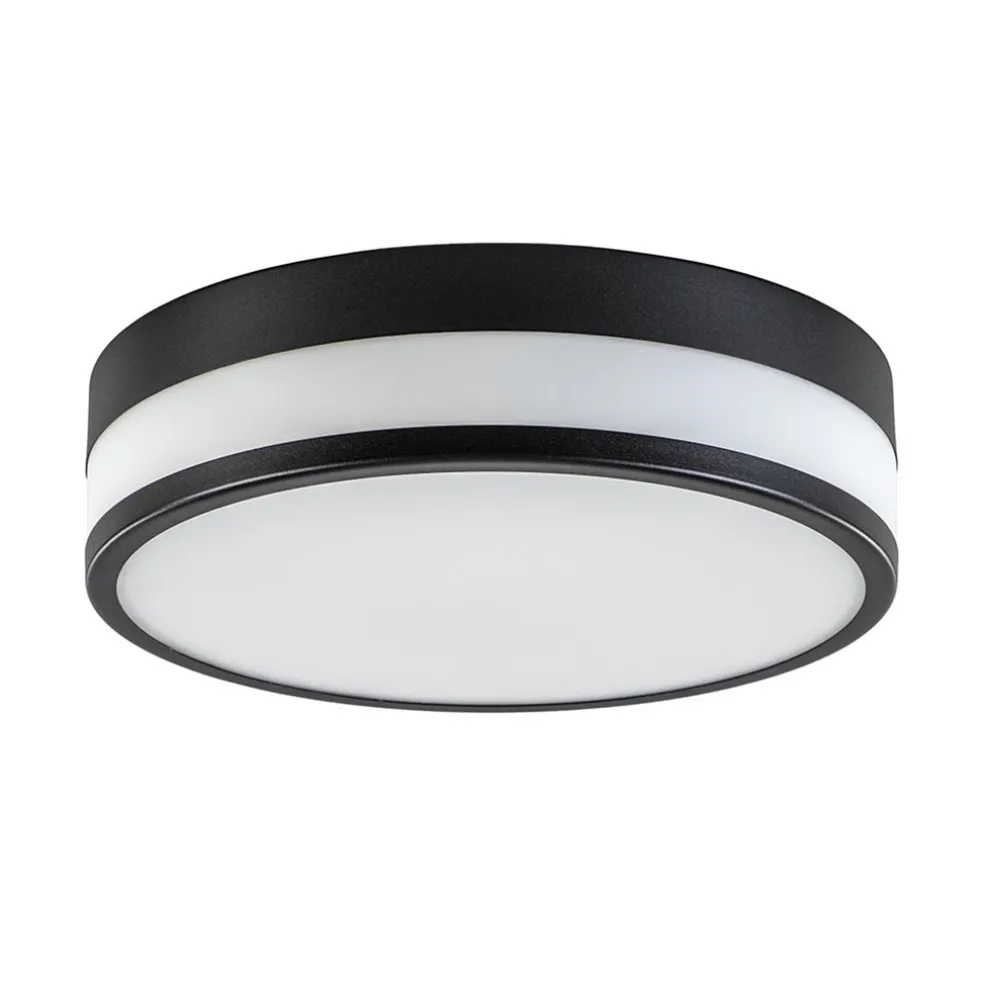 plafondlamp_zwart_opaal_g_0.webp Clearance Straluma Plafondlamp zwart opaal glas 3-step dim