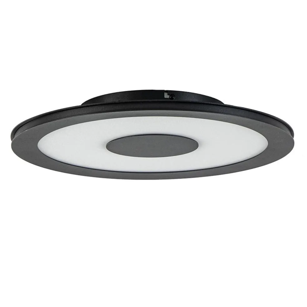 plafondlamp_zwart_rond_cm_0.webp Best Straluma Plafondlamp zwart rond 38cm 3-st.dim.