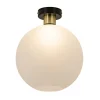 Cheap Straluma Plafondlamp zwart/goud met opaal glas 30 cm