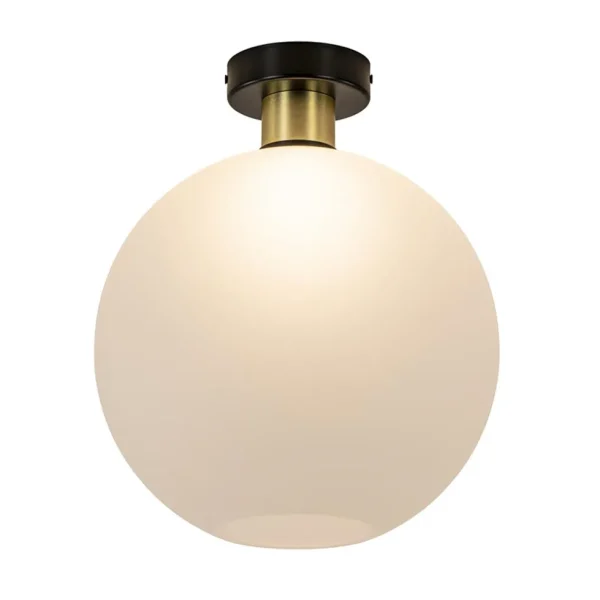 Cheap Straluma Plafondlamp zwart/goud met opaal glas 30 cm