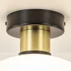 Cheap Straluma Plafondlamp zwart/goud met opaal glas 30 cm