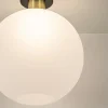 Cheap Straluma Plafondlamp zwart/goud met opaal glas 30 cm
