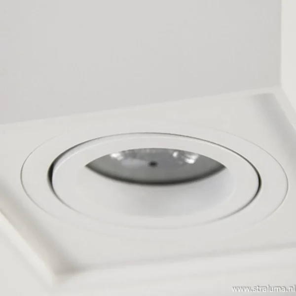 Clearance Straluma Plafondspot kubus wit verstelbaar gu10