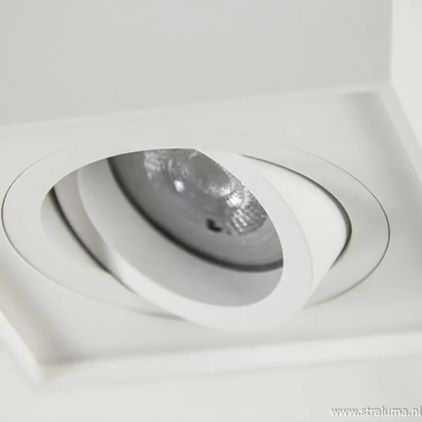 Clearance Straluma Plafondspot kubus wit verstelbaar gu10
