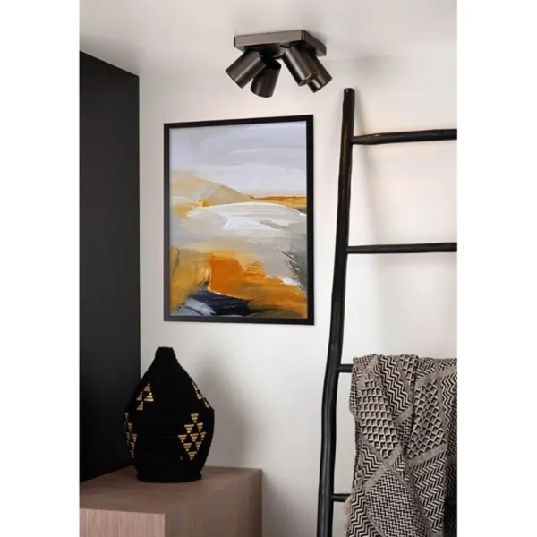 plafondspot_l_vierkant_gu_4.webp Best Sale Straluma Plafondspot 4L vierkant gunmetal incl. gu10